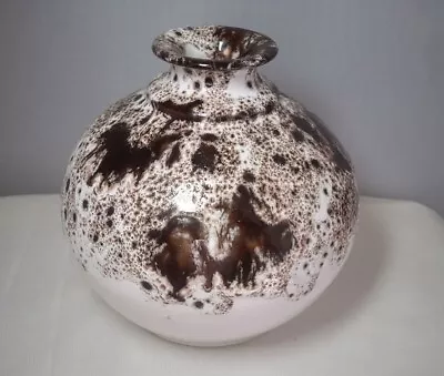 Buy Norwegian Hansens Keramikk Studio Art Pottery Abstract Lava Style Vase (w/label) • 12.99£
