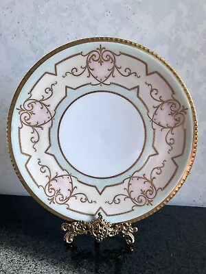 Buy Coronet France Limoges Hand Painted Plate Gold Accents 9 3/4” • 24.01£
