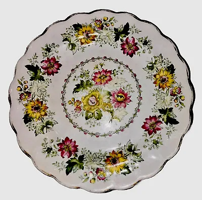 Buy VINTAGE BOOTHS VICTORIA CHINA PATTERN England Floral Scalloped Salad Plate • 17.29£