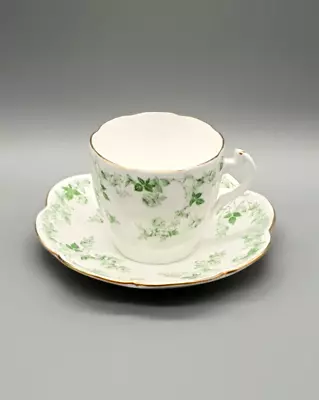 Buy Vintage Foley China Tea Cup And Saucer Set In FLORAL Green RD468736 • 22£