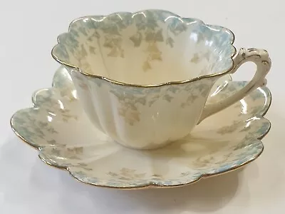 Buy FOLEY CHINA: Antique Victorian  Empire Shape Trailing Ivy Cup & Saucer C.1890s • 12£