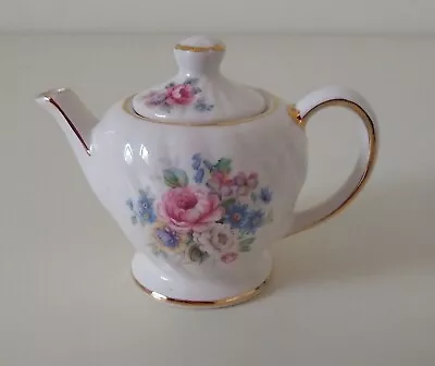 Buy Vintage Sadler Cairo Swirl Miniature Teapot With Floral Design And Gilding • 12£
