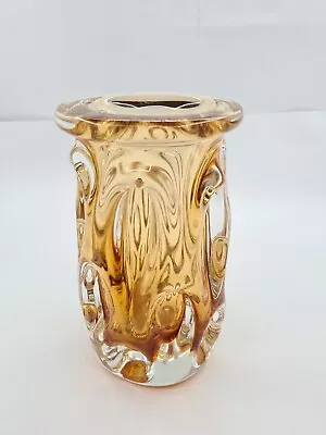 Buy Rare Vintage Soviet Era Art Deco Honey Amber Heavy Cast Glass  USSR 1970s • 56.74£