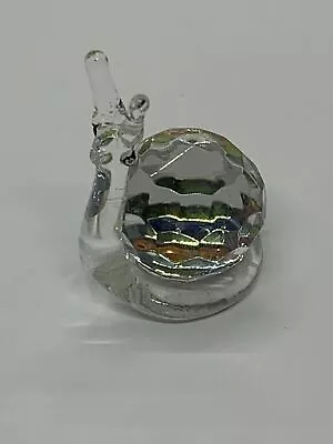Buy Clear 3D Crystal Snail Figurine Glass Miniature Paperweight Gift • 8.99£