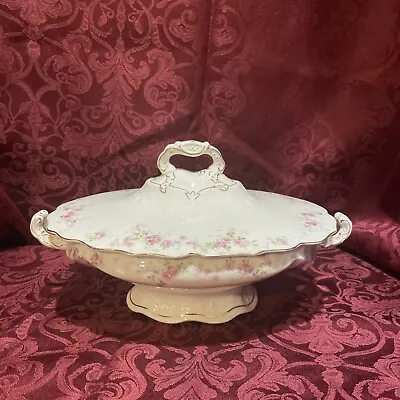 Buy Antique John Maddock And Sons Royal Vitreous Porcelain Pink Floral W/gold Trim • 31.70£