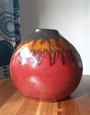 Buy Round Ceramic Vase Fat Lava Style 20x20 Cm • 16£
