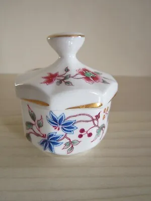 Buy Hammersley Fine Bone China Octagonal Floral Lidded Trinket Pot • 9.95£
