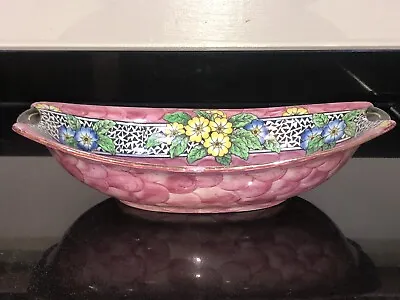 Buy MALING Pottery Lustre Ware PINK Peony Rose Dish Made Newcastle England Antique • 20£