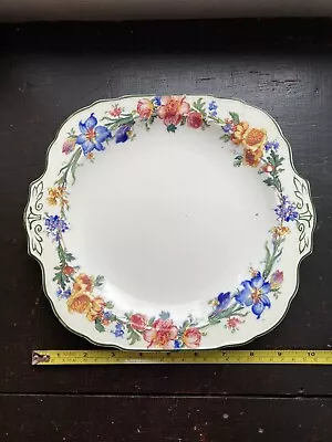 Buy Vintage WH Grindley & Co Windsor Ivory The Fleurette Floral Painted Dinner Plate • 15£