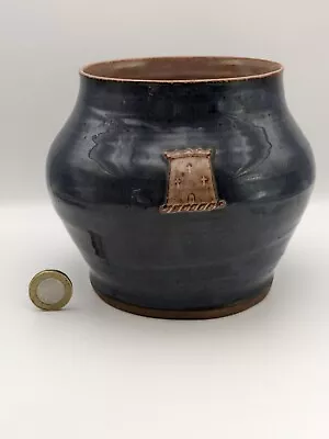 Buy Wold Pottery Vase - Blue With Castle Motif - 12.5cm - Routh Beverley Yorkshire  • 9.95£