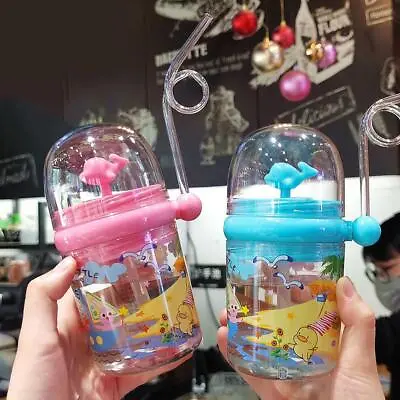 Buy Cup Water Bottle Straw Cup Cute Children's Plastic Cup Gift For Kid Brilliant G6 • 6.22£