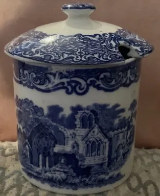 Buy Antique George Jones & Sons Blue & White ‘Preserve Pot & Lid’ Abbey 1790 Design • 27.50£