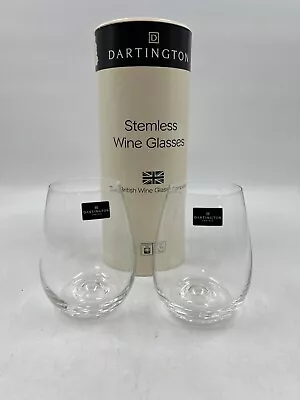 Buy 2x Dartington Wine Tumblers Stemless Glasses Crystal T2750 D105 • 12.99£