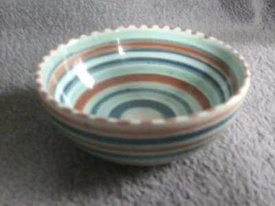 Buy Peggy Foy Studio Art Pottery Striped Design Bowl Signed Peggy Foy 10.5cm Across • 12£
