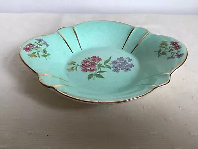 Buy Bon Bon Dish Vintage H. Aynsley & Co England Green Flowers Art Deco • 2£