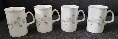 Buy Set 4 Sadler Wellington Fine Bone China Mug Cup Tea Coffee Bluebells Pattern • 29.99£