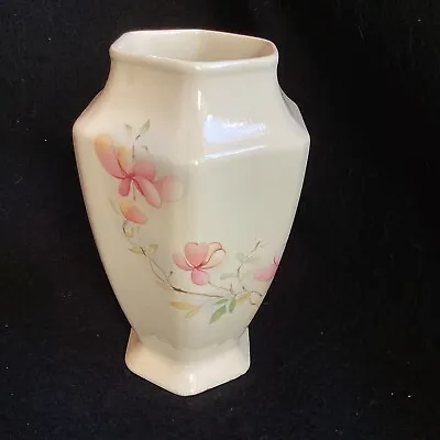 Buy Vintage Melba Ware Porcelain Floral English Vase 6 Sided  • 14.46£