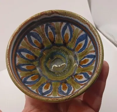 Buy God's Hill Marked CC Pottery Peacock Salsa Dip Small Bowl • 9.95£