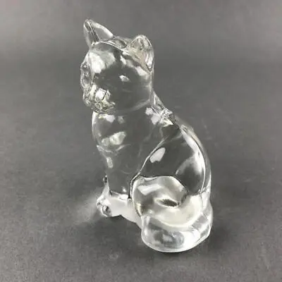 Buy Vintage Fenton Clear Glass Sitting Cat With Mark • 17.29£