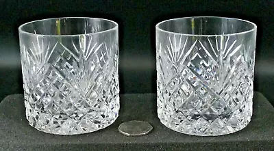 Buy Pair Tyrone Crystal Slieve Donard Stamped Whiskey/rummer Glasses - 3 1/8  8cm T • 20£