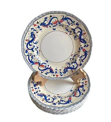 Buy Vintage 40s BOOTHS England Hand Painted UMBRIA Pattern 6.5 Saucer Plates- Set -6 • 169.71£