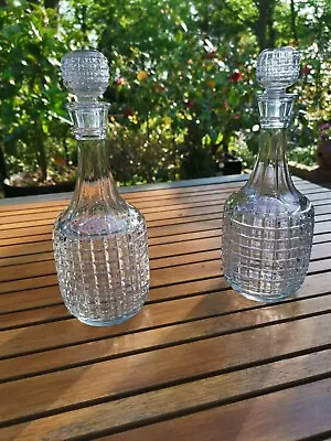 Buy Decanters Pressed Glass Vintage X2 • 10£