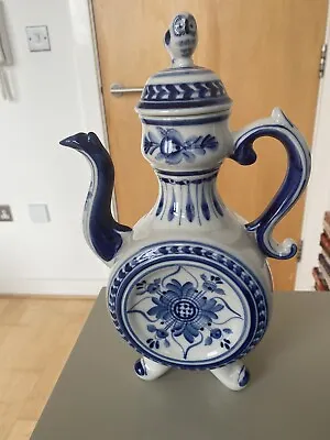 Buy Vintage USSR Soviet Russian Gzhel Blue & White Porcelain Teapot • 50£