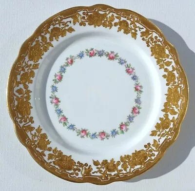 Buy Antique Hammersley Gold Encrusted Floral Plate: Ovington Brothers 1843-84, 9 ,#3 • 89.99£