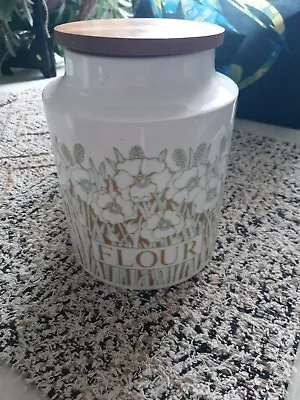 Buy Hornsea Fleur Storage FLOUR Jar Large Size Vintage Retro Ceramic Pot • 9.50£