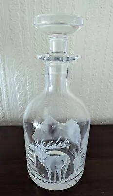 Buy Etched Scottish Stuart Glass Mountain Stag Whisky Decanter • 25.95£