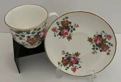 Buy Crown Trent Cup & Saucer Set Fine Bone China Made In England Pink Rose Floral • 12.44£