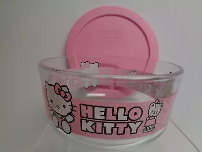 Buy Pyrex Pastel Hello Kitty 4-Cup Glass Storage Bowl With Pink Plastic Lid New • 14.18£