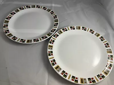 Buy 2 ALFRED MEAKIN Glo White Tea Plates 180cm Random Pattern 1960 Collectible VGC • 6£
