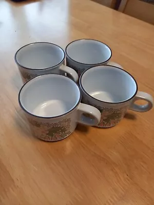 Buy Hornsea Pottery Set Of 4 Tea Coffee Cups Cascade Vintage • 5.99£