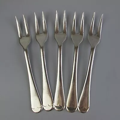 Buy Pastry Cake Cocktail Forks X 5. Silver Plated  Old English  Set. Vintage. 5 1/4  • 9.99£