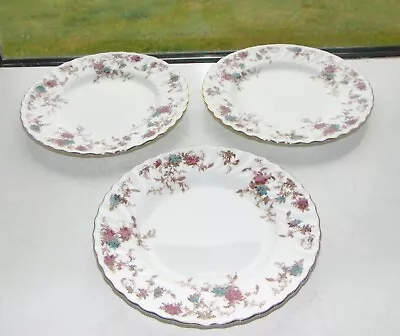 Buy Minton English Bone China Ancestral Pattern 3 X Dessert Plates  20cm • 15£