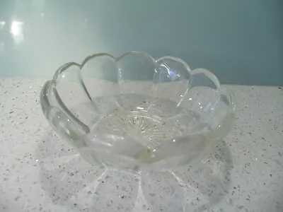 Buy Davidson Chippendale Design Clear Glass Small Bowl Dish Art Deco • 4.99£