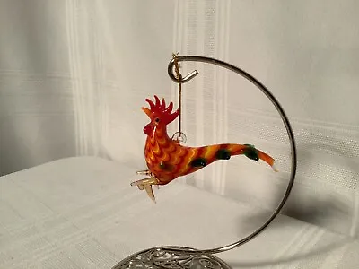 Buy Rooster Christmas Ornament Multicolor Art Glass, Unbranded • 7.67£
