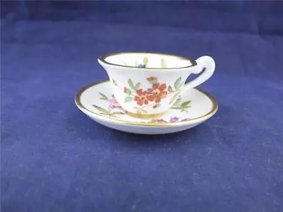 Buy Hammersley Miniature Cup And Saucer With A Floral Design. • 12.96£