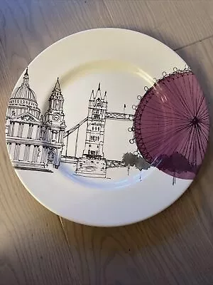 Buy Poole Pottery “Cities In Sketch” Dinner Plate X 1. Very Good Condition • 14£