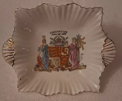 Buy The Foley China Coronation Of Edward VII Trinket Tray • 5£