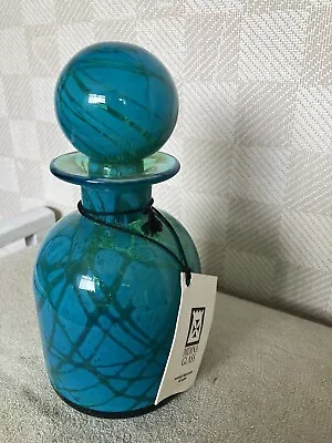 Buy Vintage Mdina Glass Blue Swirls Decanter Bottle With Stopper • 9.50£