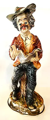 Buy Large Vintage Capodimonte Figurine Statue - Man Reading A Newspaper  - Italian • 8.99£