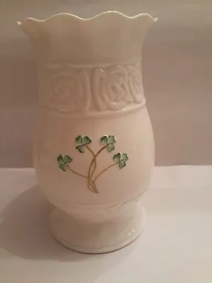 Buy Balleek Ireland Shamrock & Irish Knot Vase,  Vintage • 20.24£