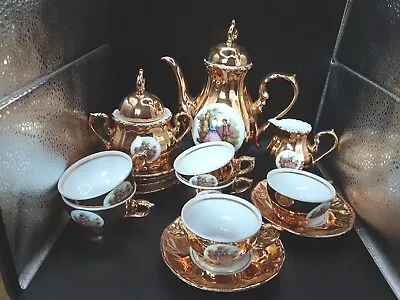 Buy Beautiful Vintage Tea/Coffee Set Bondware Fine China Foreign Best Porcelain Gold • 30£