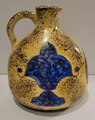 Buy Antique Early 20th Century English Yellow & Blue Chameleon Ware Jug (c1920’s) • 49.95£