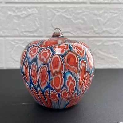 Buy MILLEFIORI Apple Shaped Glass Paperweight / Ornament Home Decor • 19.99£
