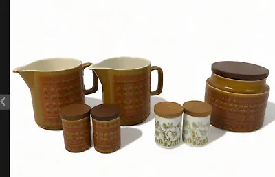 Buy Hornsea Saffron Pottery Salt & Pepper, Tea Storage Jar, 2 Jugs. + Green Salt & P • 35£