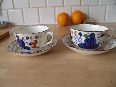 Buy Pair Of Victorian Welsh Lustre Cups/saucers • 4.99£