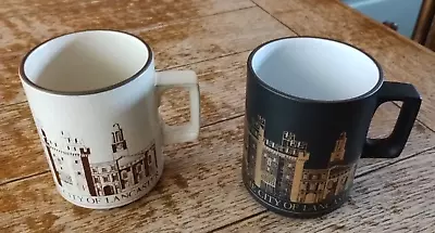 Buy VTG Rare Hornsea Mug Pair Of Cup City Lancaster Vitramic Tea Coffee Retro Brown • 16.99£